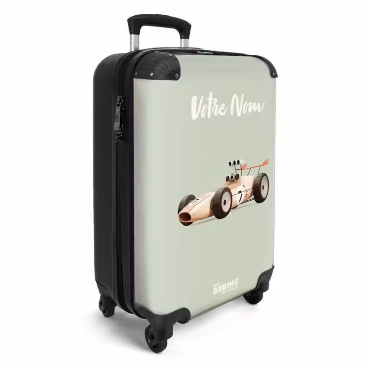 Valise avec nom -Voiture de Course — 2