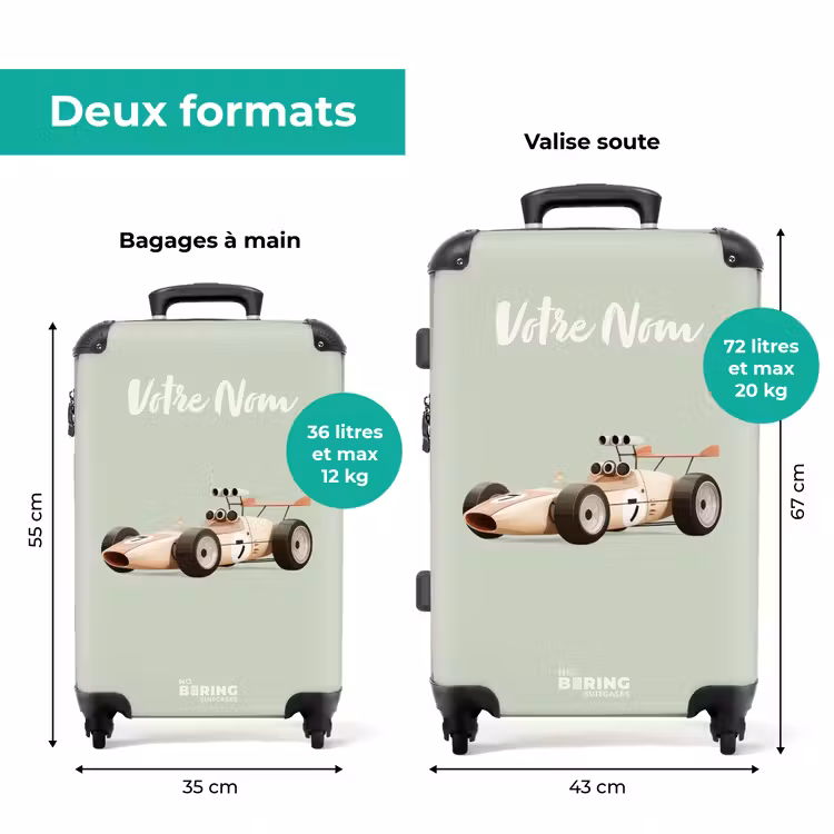 Valise avec nom -Voiture de Course — 7