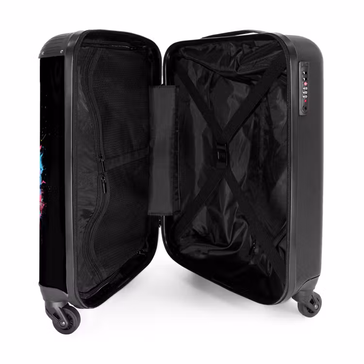 Valise - Voiture rose avec peinture colorée — 4