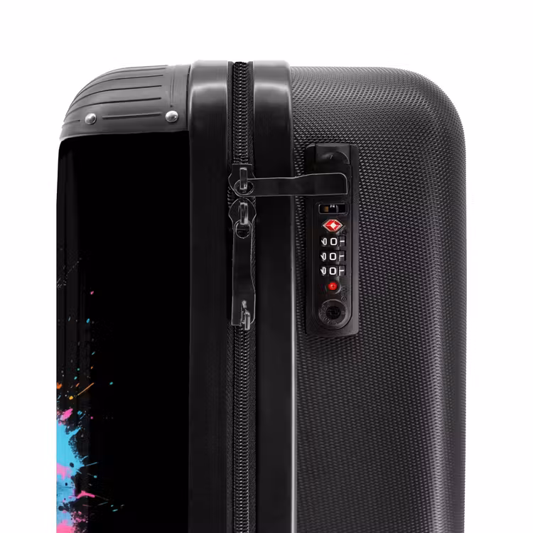 Valise - Voiture rose avec peinture colorée — 5