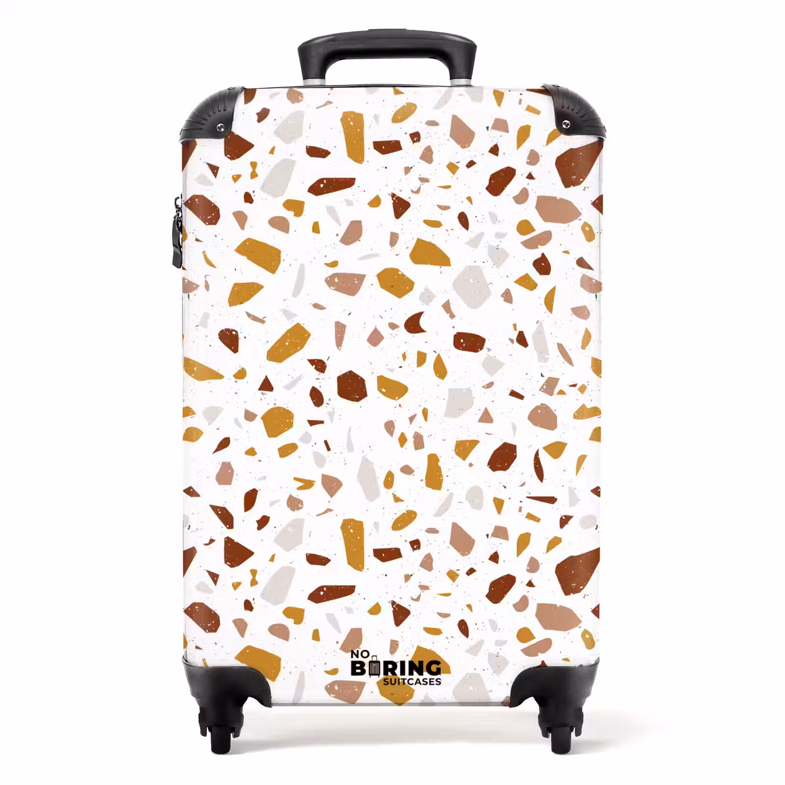 Valise - Motif Terrazzo ocre et rouille multicolore — 1