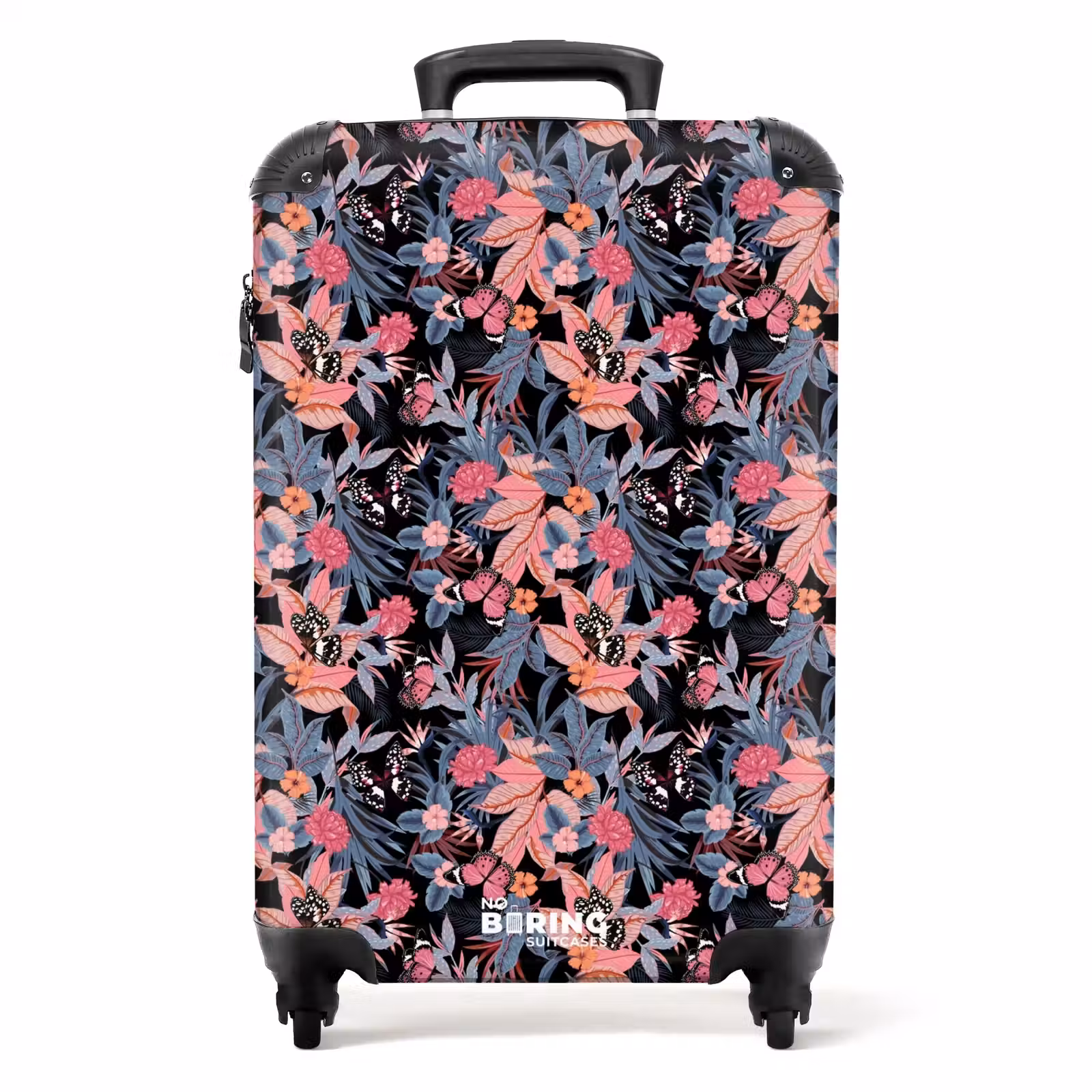 Valise - Papillon tropical rose bleu — 1