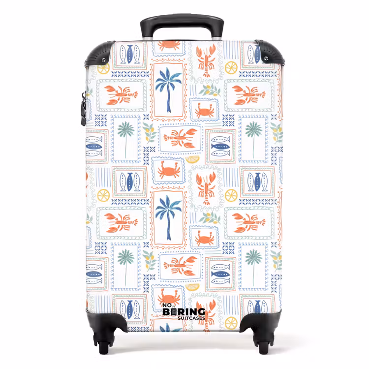 Valise - Kreeft met zomer patroon kleurrijk — 1