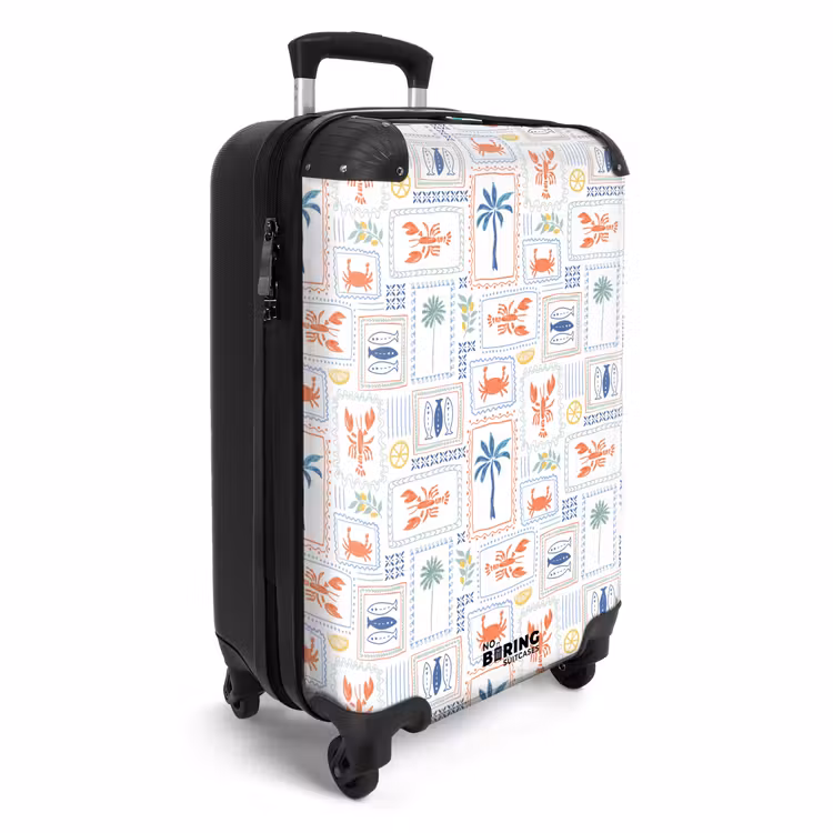 Valise - Kreeft met zomer patroon kleurrijk — 2