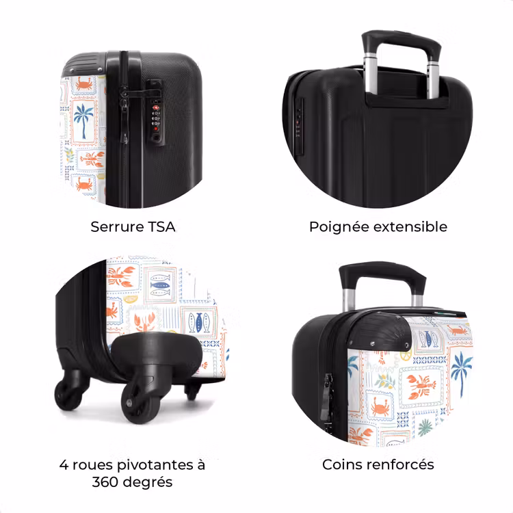 Valise - Kreeft met zomer patroon kleurrijk — 7