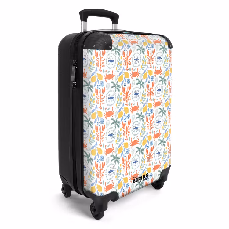 Valise - Kreeft en citroen patroon kleurrijk — 2