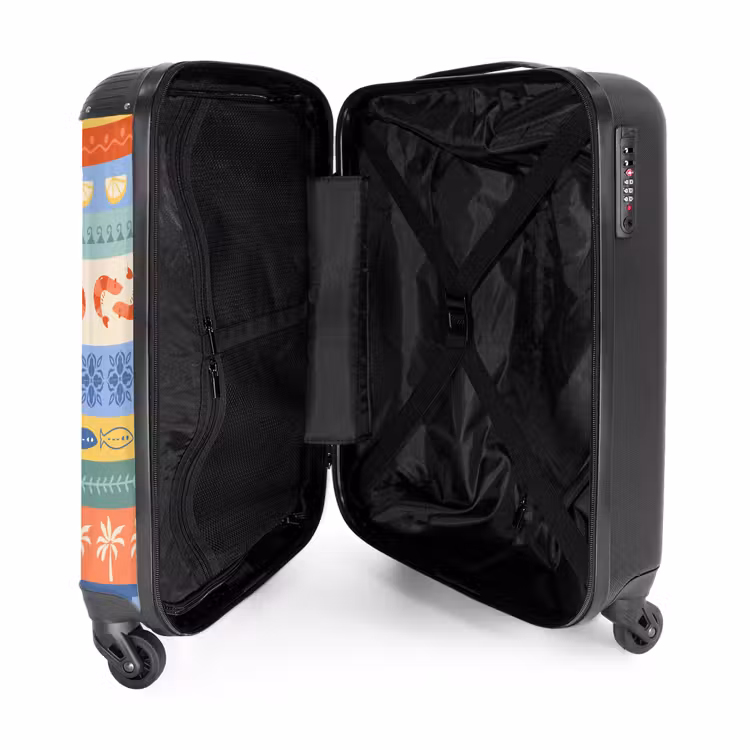 Valise - Gestreepte illustraties kleurrijk — 4