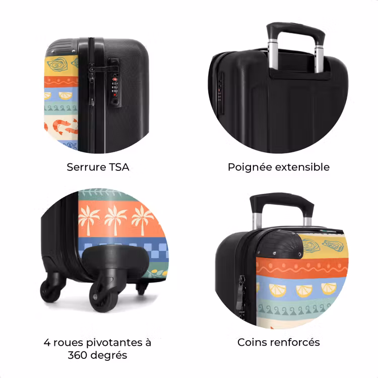 Valise - Gestreepte illustraties kleurrijk — 7