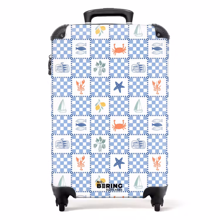 Valise - Vierkant zomer print blauw — 1