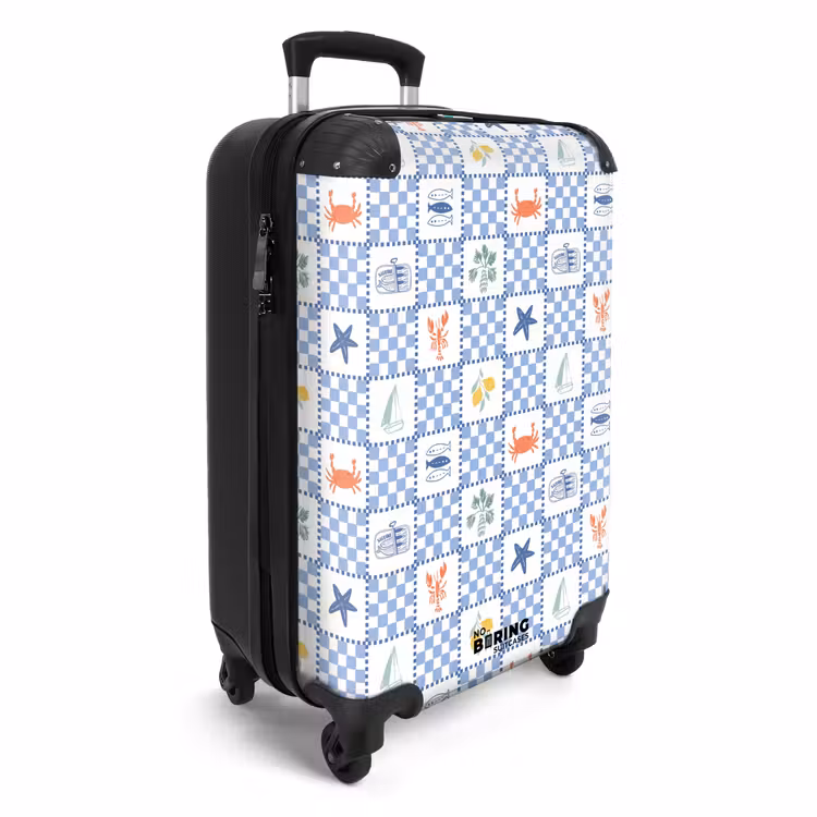 Valise - Vierkant zomer print blauw — 2