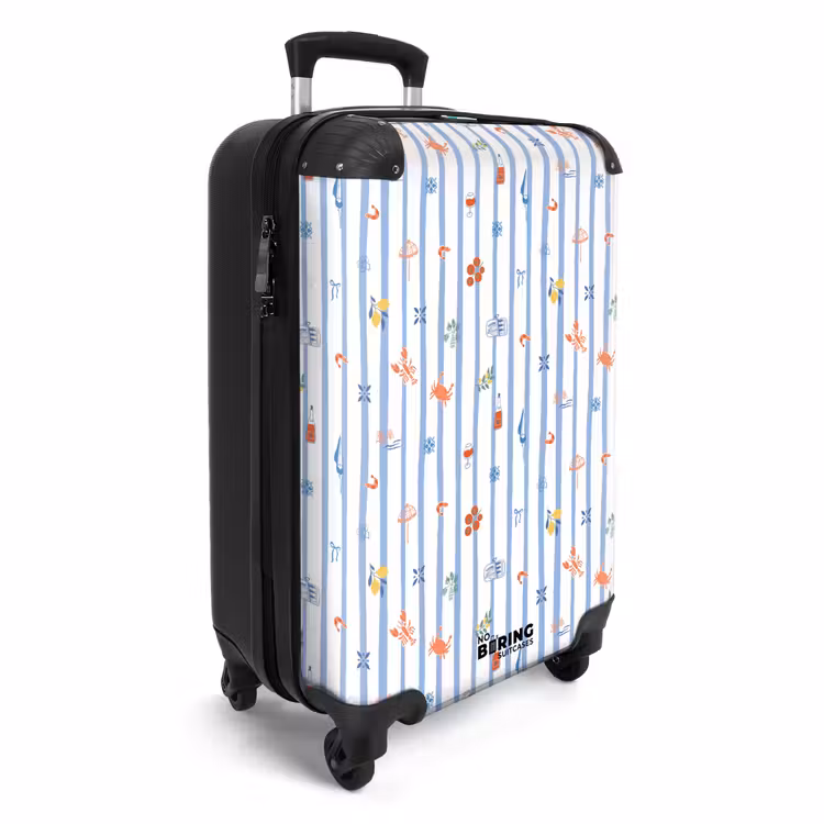 Valise - Gestreepte vakantie print kleurrijk — 2