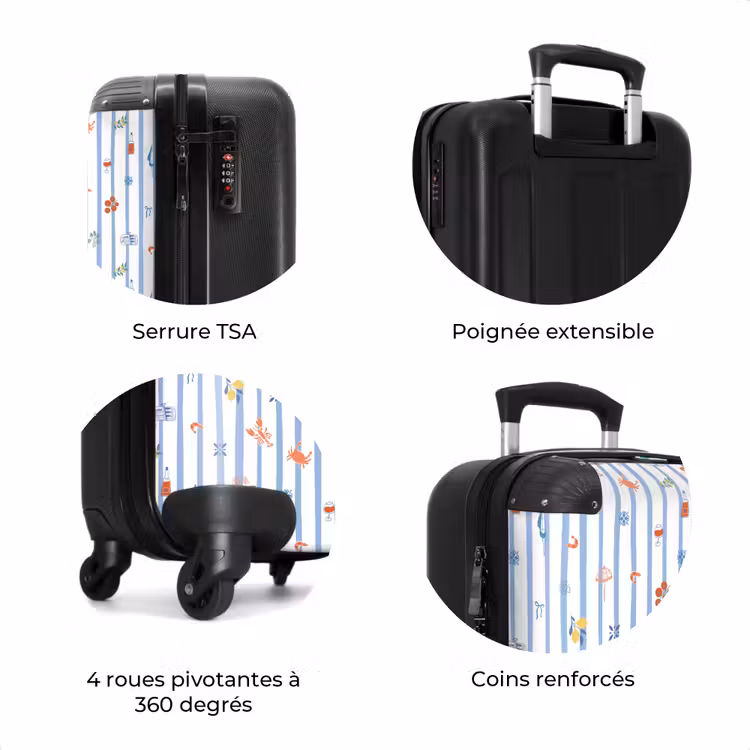 Valise - Gestreepte vakantie print kleurrijk — 7