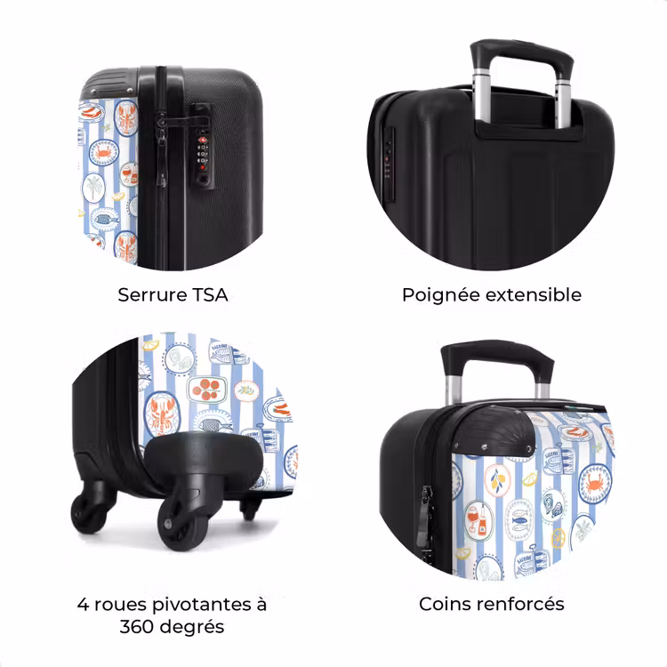 Valise - Gestreepte zomer print kleurrijk — 7