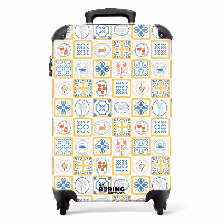 Valise - Italiaanse tegel print geel — 1