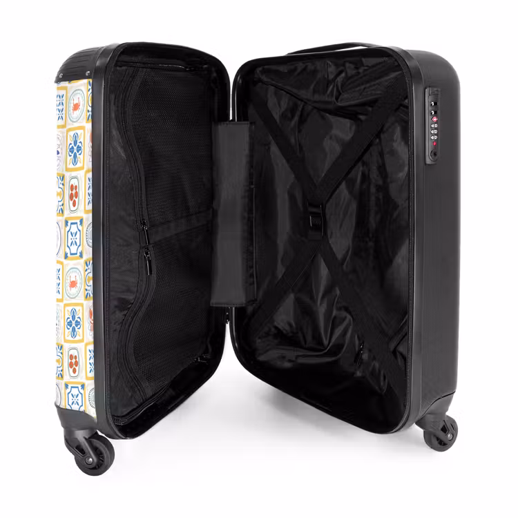 Valise - Italiaanse tegel print geel — 4