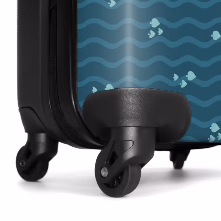 Valise - Mer avec motif de poisson vert bleu — 7
