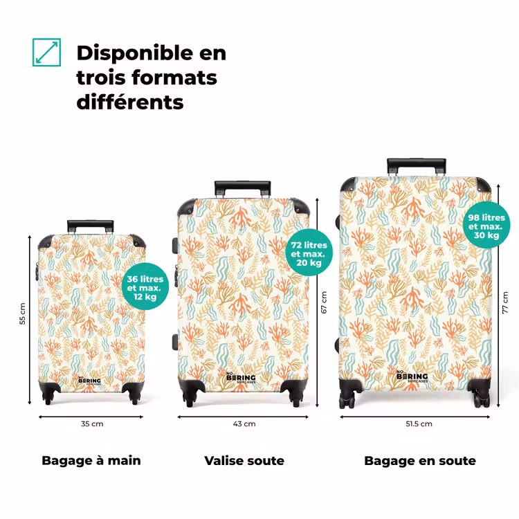 Valise - Motif corail coloré — 3