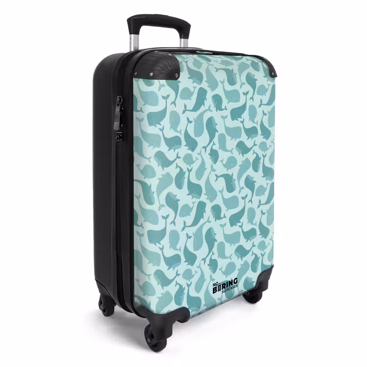 Valise - Motif de baleine bleu vert — 2