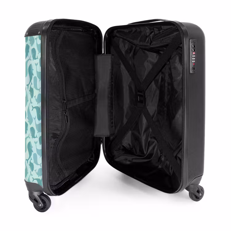 Valise - Motif de baleine bleu vert — 5