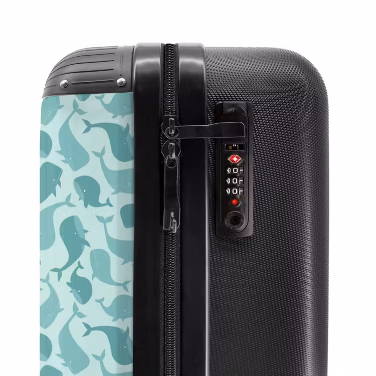 Valise - Motif de baleine bleu vert — 6