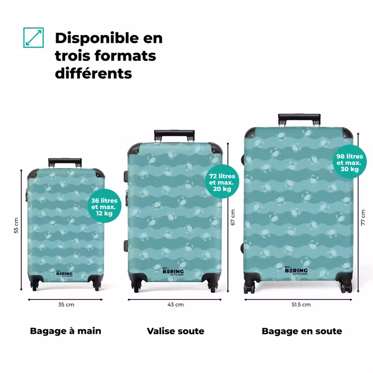 Valise - Motif de crabe bleu — 3