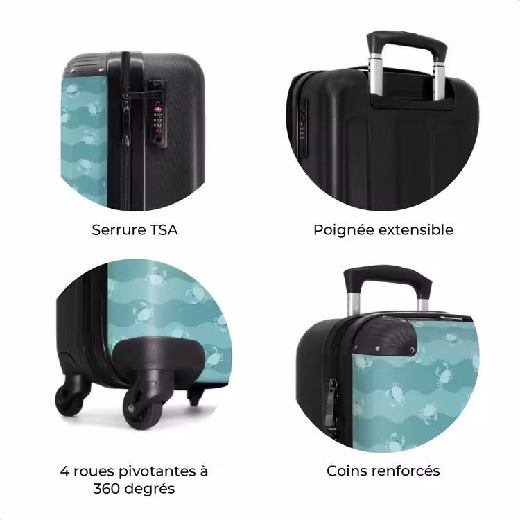 Valise - Motif de crabe bleu — 8