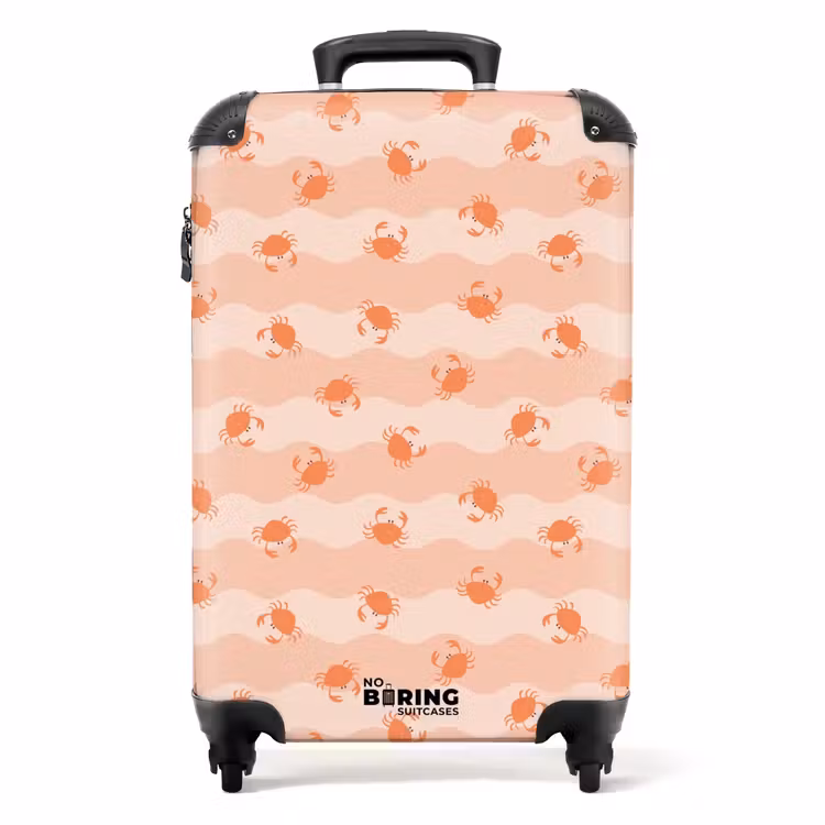 Valise - Motif de crabe rose orange — 1