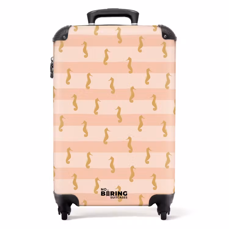 Valise - Motif hippocampe rose — 1