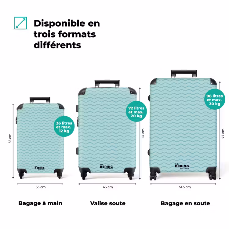 Valise - Motif marin bleu — 3