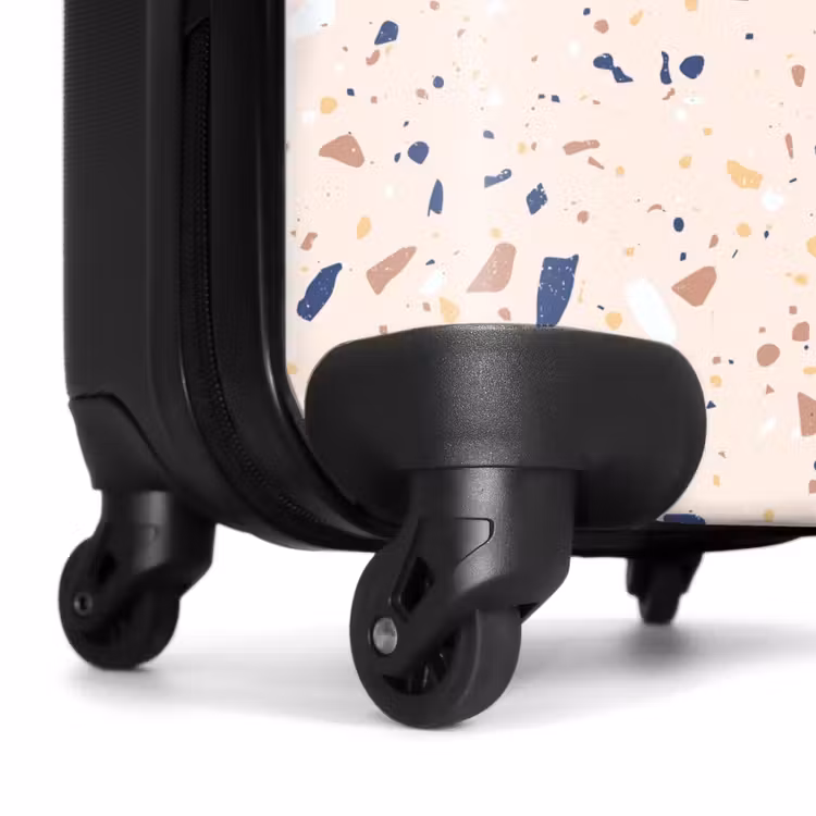 Valise - Motif Terrazzo bleu multicolore — 6
