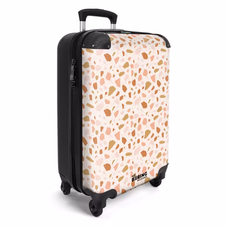 Valise - Motif Terrazzo multicolore beige rose — 2