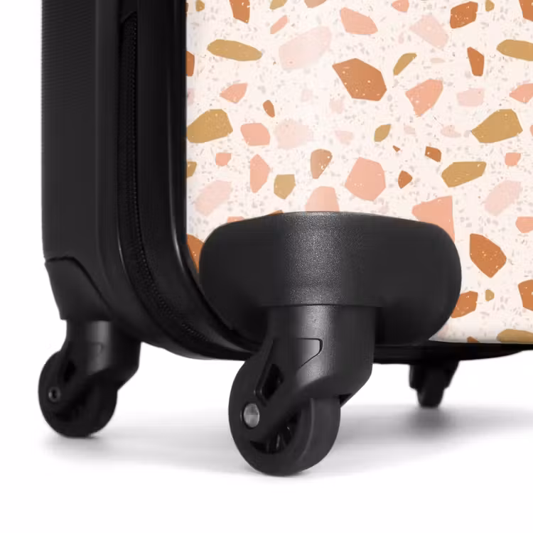 Valise - Motif Terrazzo multicolore beige rose — 6