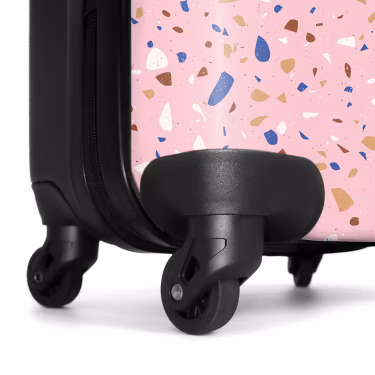 Valise - Motif Terrazzo multicolore rose et bleu — 6