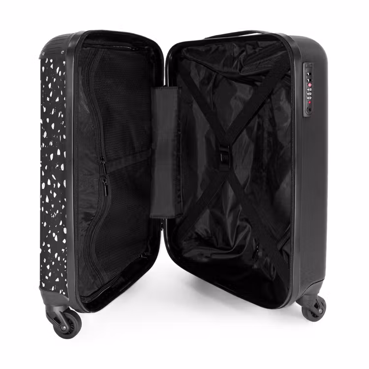 Valise - Motif terrazzo noir et blanc — 4