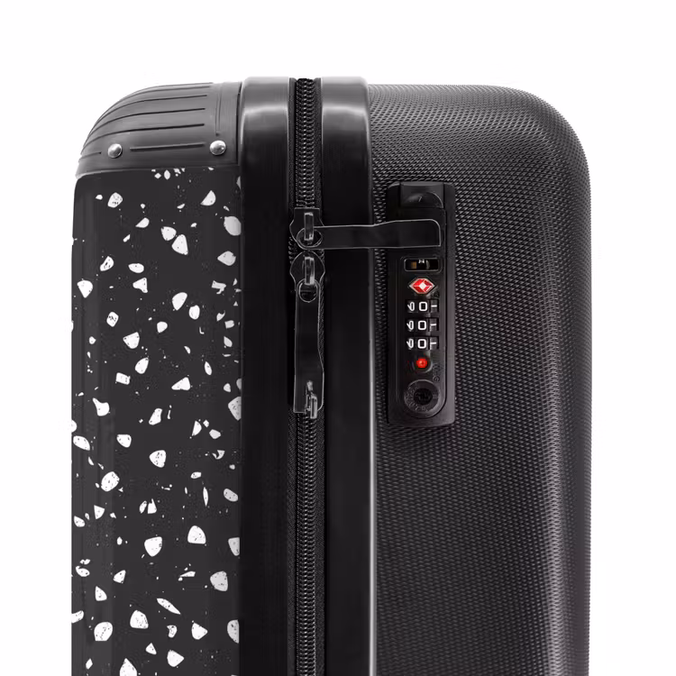 Valise - Motif terrazzo noir et blanc — 5