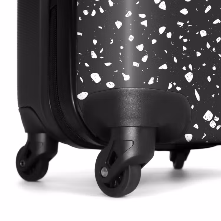 Valise - Motif terrazzo noir et blanc — 6