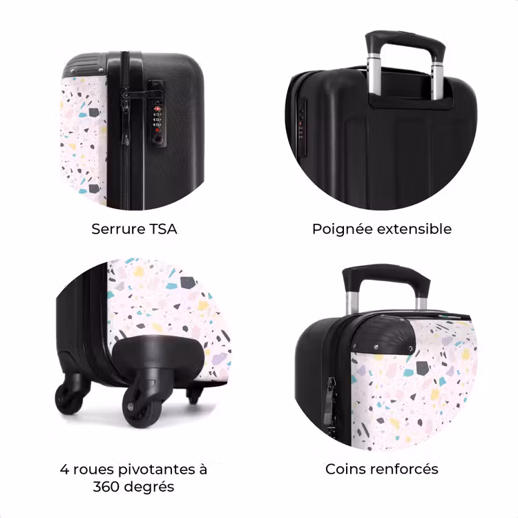 Valise - Motif Terrazzo rose confetti — 7