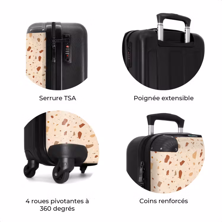Valise - Motif terrazzo terra multicolore — 7