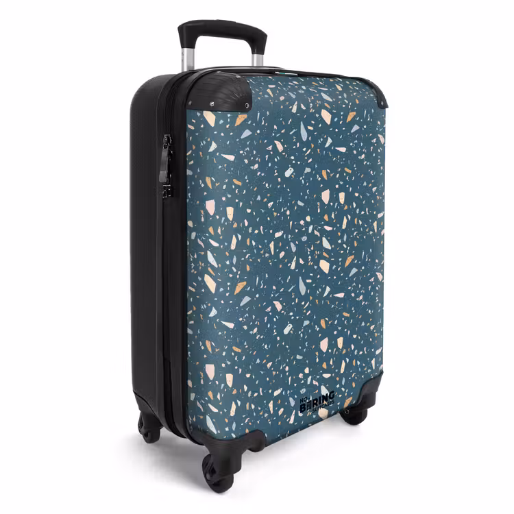Valise - Motif terrazzo vert avec pastel — 2