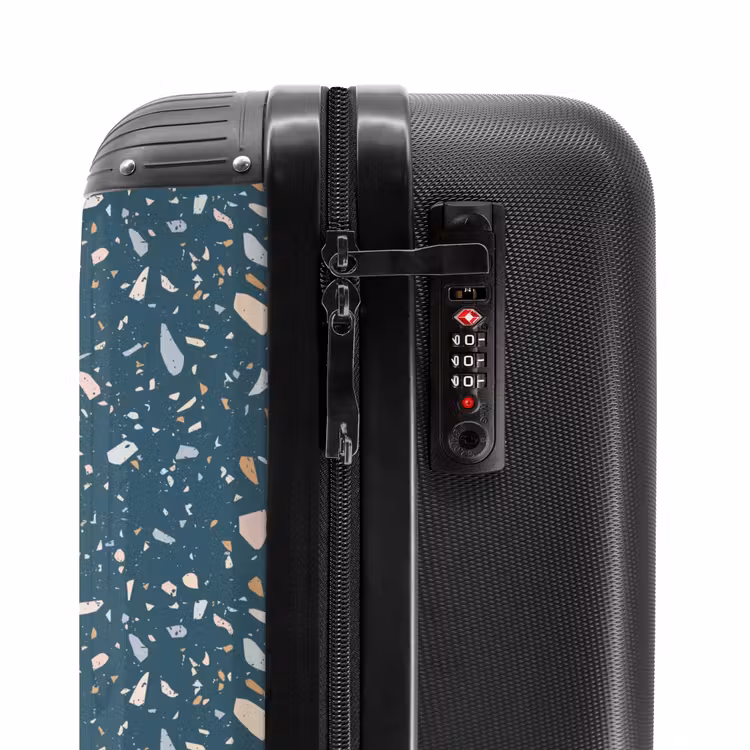 Valise - Motif terrazzo vert avec pastel — 5