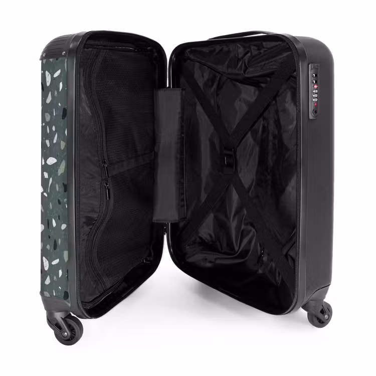 Valise - Motif Terrazzo vert multicolore — 4