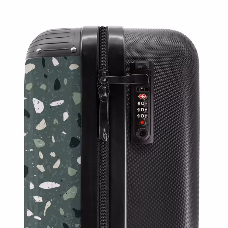 Valise - Motif Terrazzo vert multicolore — 5