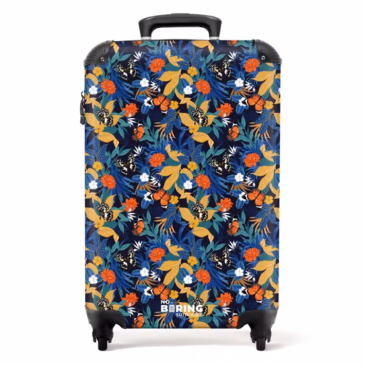 Valise - Papillon tropical bleu foncé — 1
