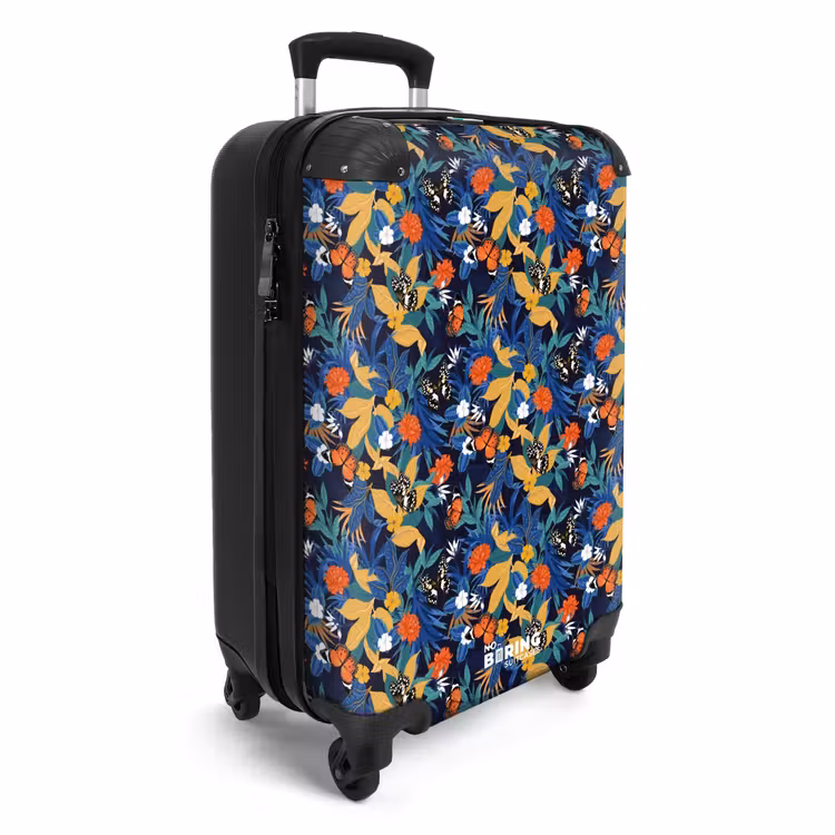 Valise - Papillon tropical bleu foncé — 2