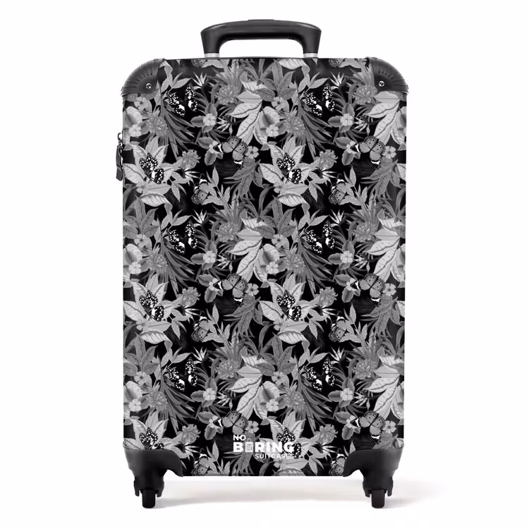 Valise - Papillon tropical noir et blanc — 1
