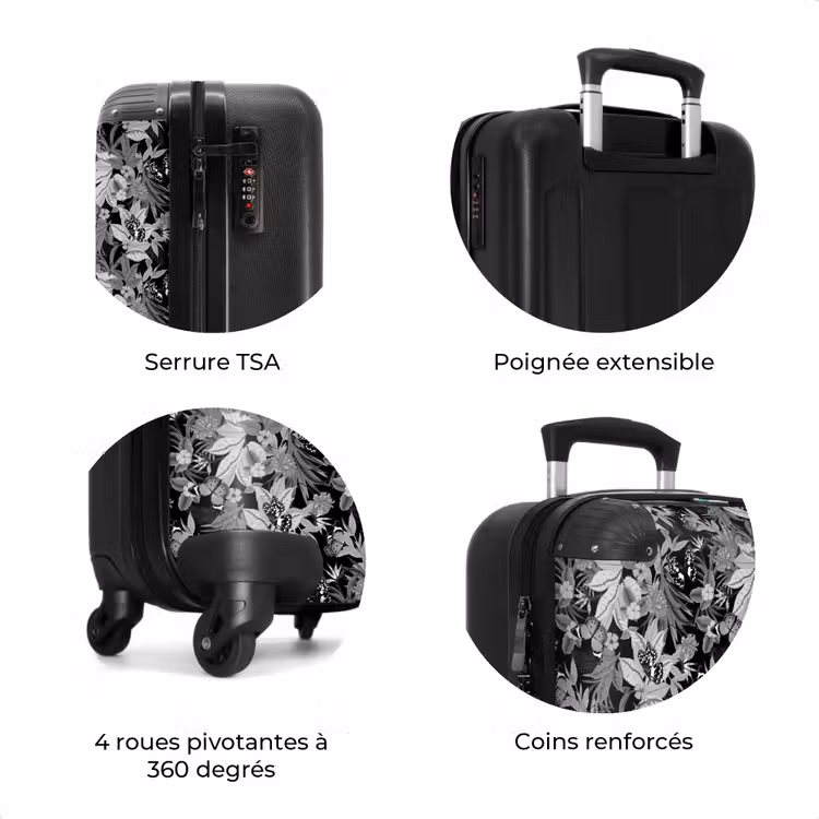 Valise - Papillon tropical noir et blanc — 8