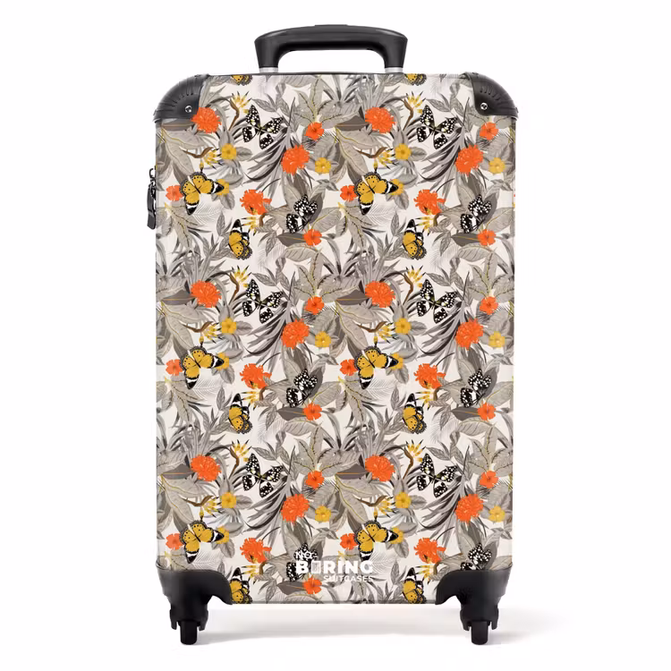 Valise - Papillon tropical orange jaune — 1