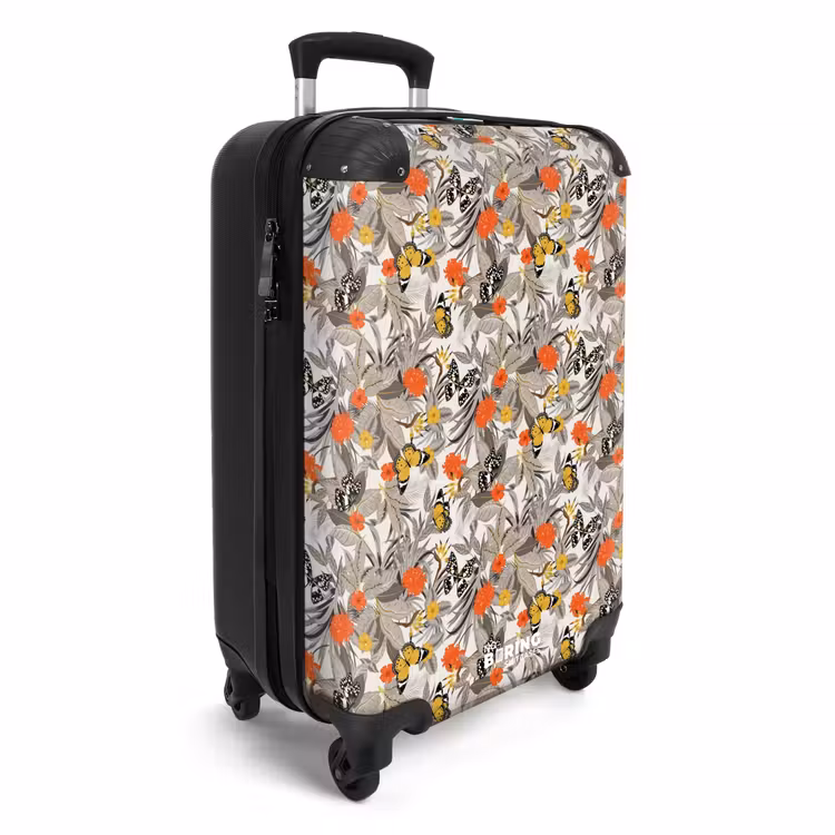 Valise - Papillon tropical orange jaune — 2