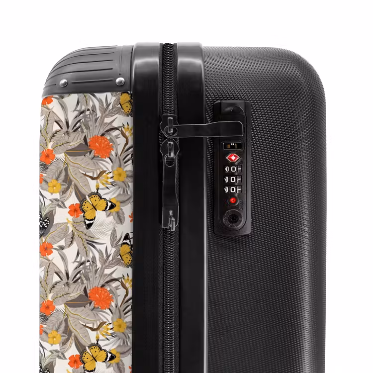 Valise - Papillon tropical orange jaune — 6