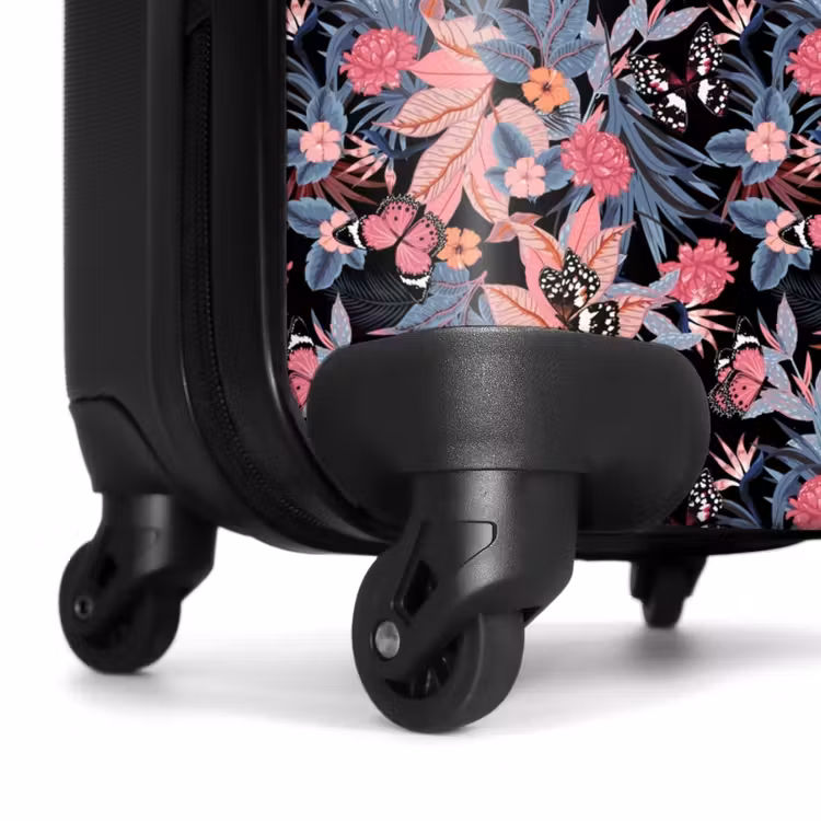 Valise - Papillon tropical rose bleu — 7